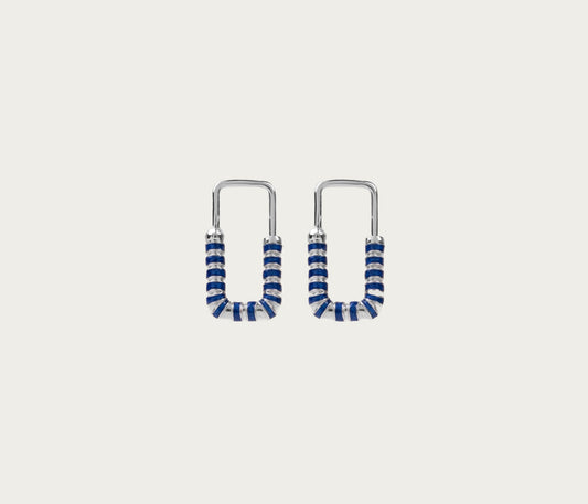 حلق قفل المسمار أزرق فضي