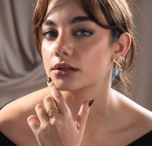 حلق اكس فضي