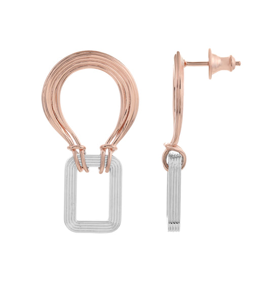 حلق آشا بالذهب الوردي