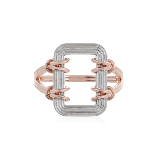 خاتم آشا بالذهب الوردي